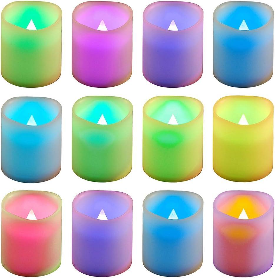 Eternal Glow Set of 12 Flameless LED Votive Candles in White