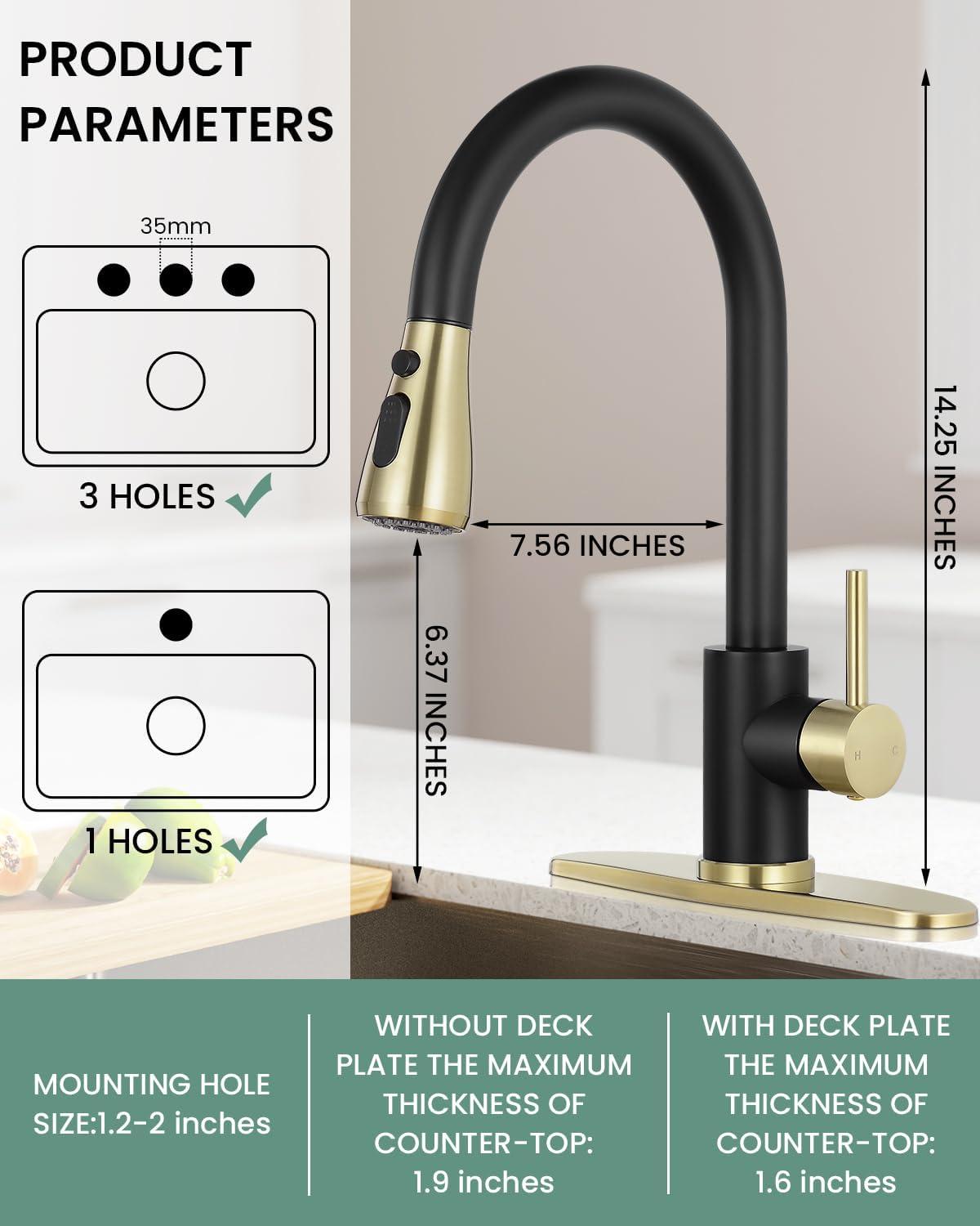 VIBRANTBATH Pull Out Kitchen Faucet