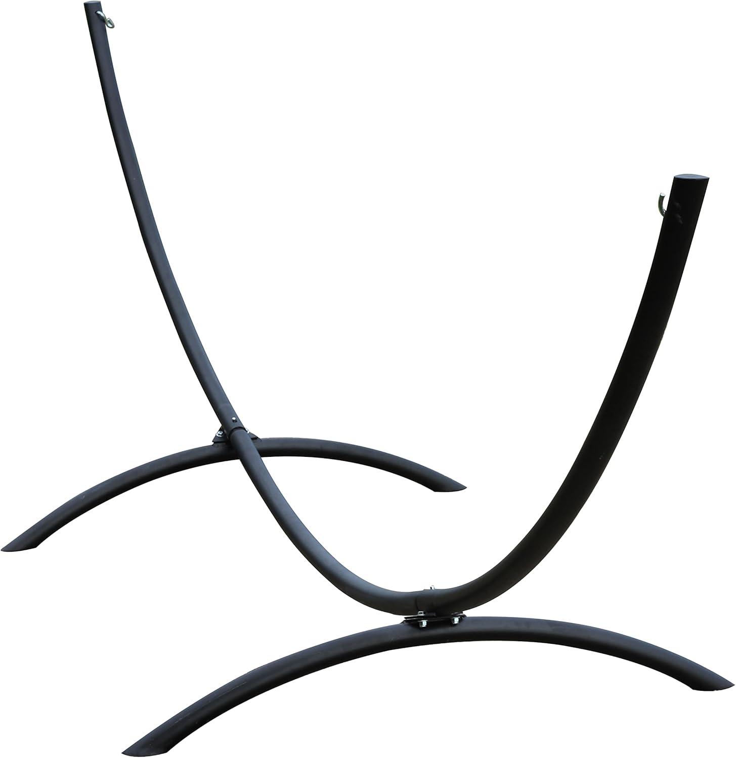 Vivere 15ft Arc Steel Hammock Stand - Black Color