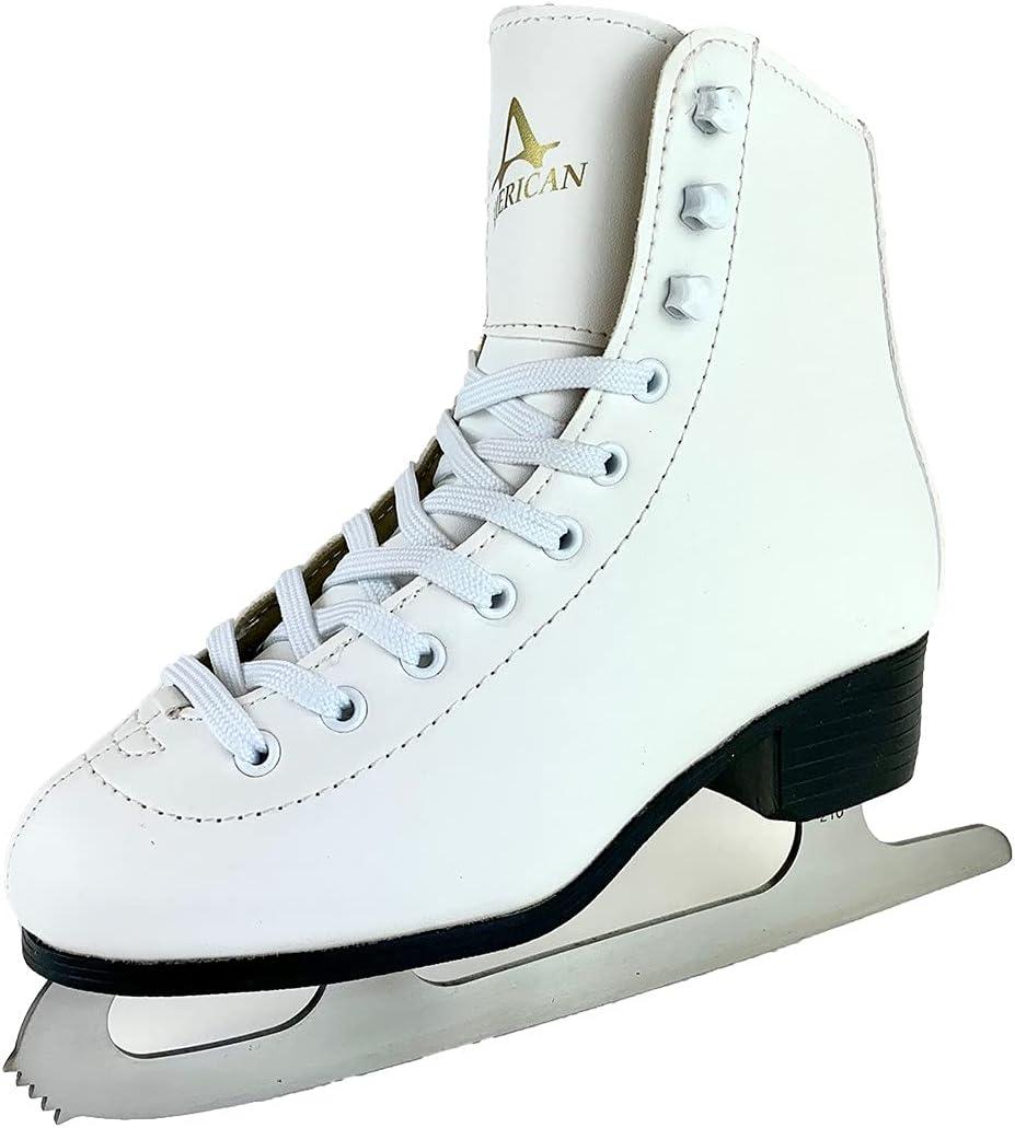 American Tricot Lined Ice Skates - Girl's White (13)