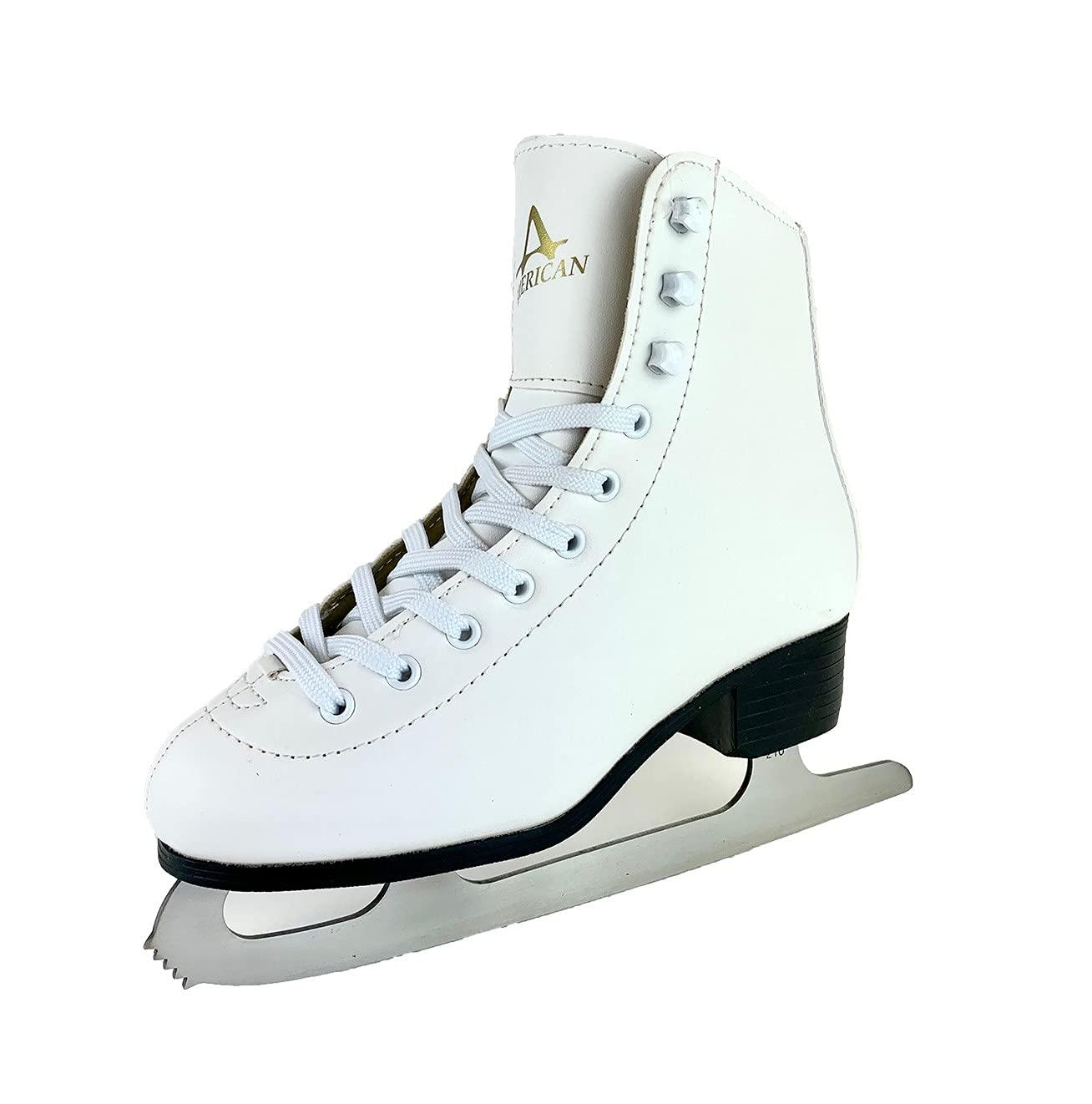 American Tricot Lined Ice Skates - Girl's White (13)