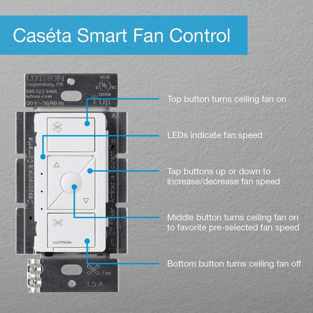 Lutron Caseta Wireless Smart Fan Speed Control Switch