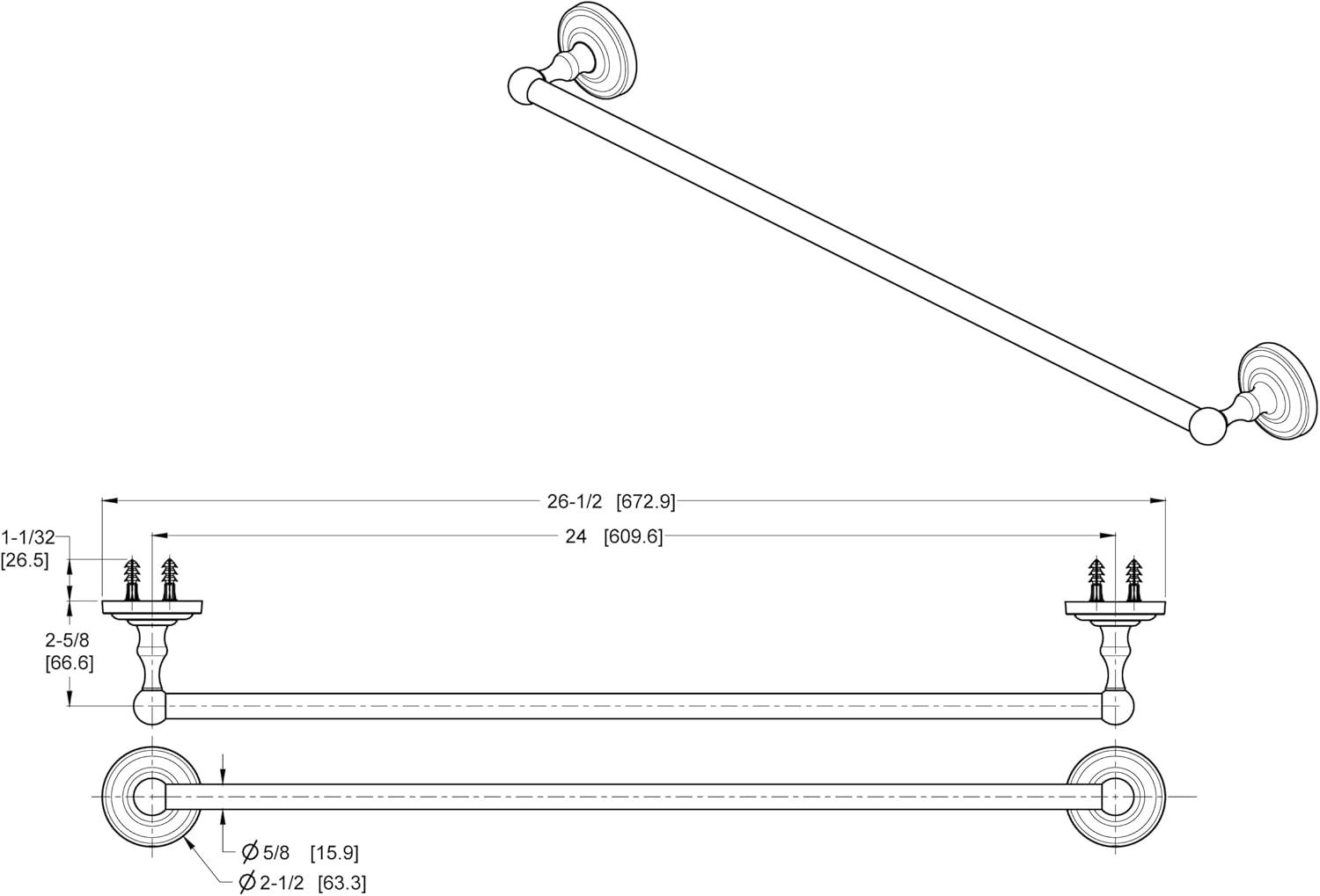 Redmond Wall Mounted Towel Bar