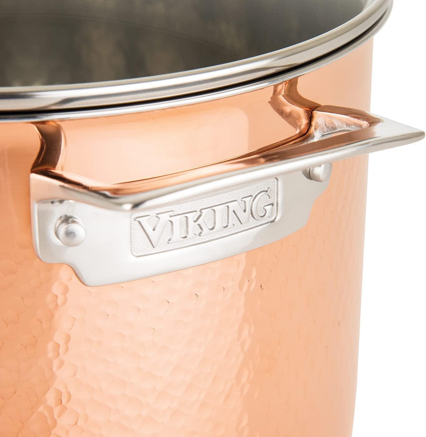 Viking Hammered Copper Clad 10 Piece Cookware Set