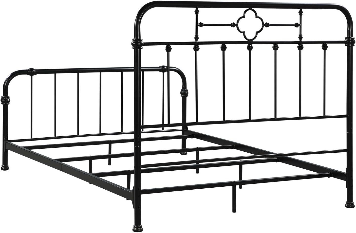 Packlan Queen Metal Panel Bed Matte Black