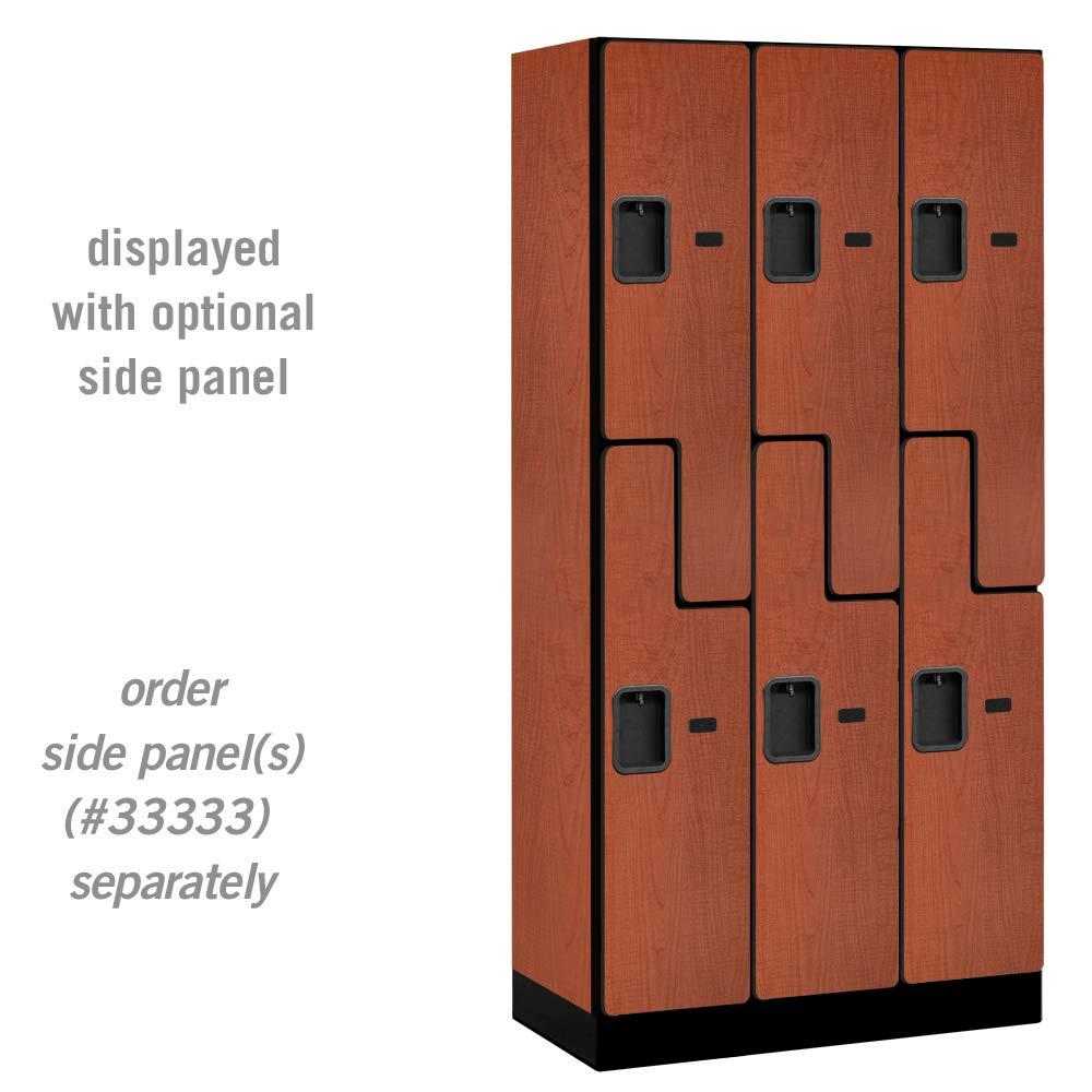 Cherry Wood Double Tier Lockable S-Style Locker, 76" x 36"