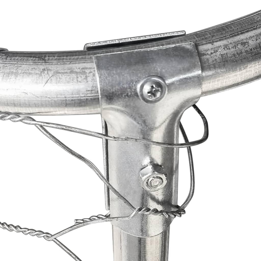 VidaXL 59.1'' H Powder Coated Steel Yard Kennel With Door