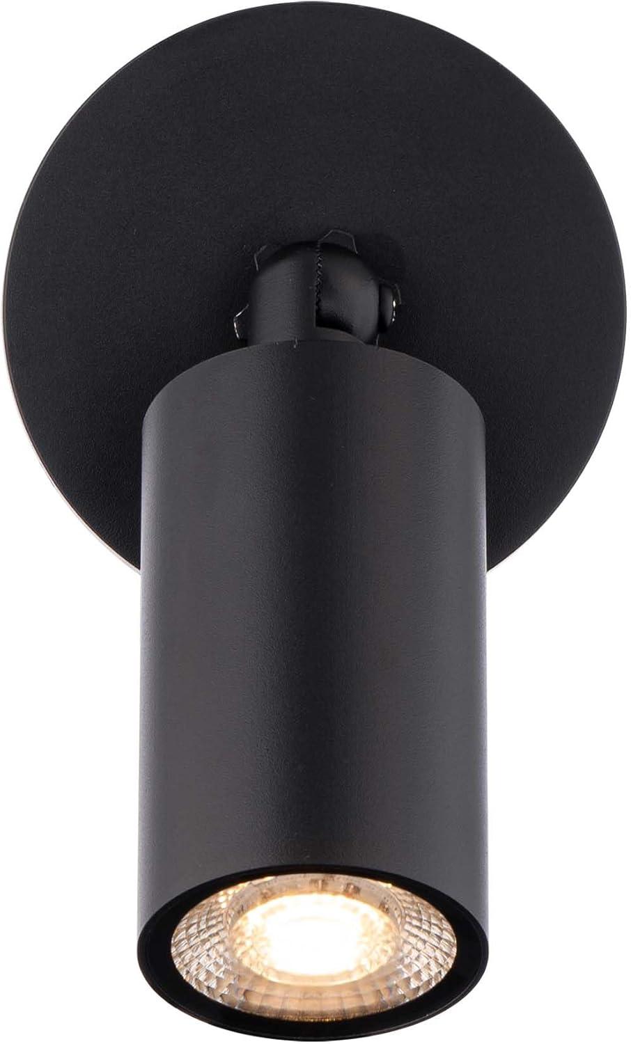 Black Adjustable Cylinder LED Wall Sconce