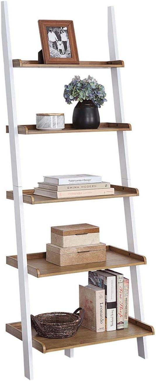 Convenience Concepts American Heritage Bookshelf Ladder, Driftwood/White