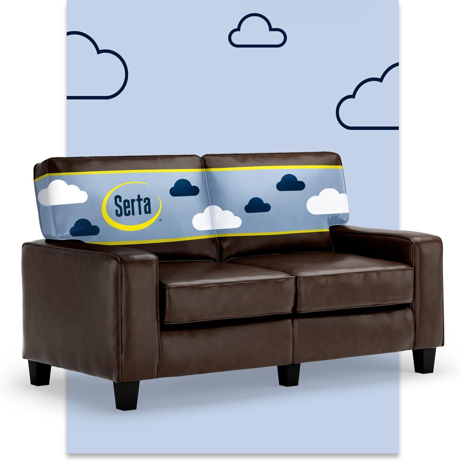 Serta Palisades Upholstered Tool-Free Assembly Straight Arm 61" Sofa for Living Room