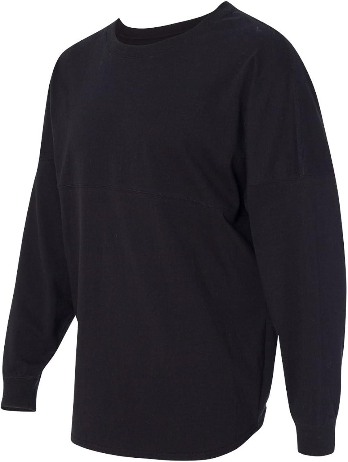 Medium Black Cotton Blend Long Sleeve Jersey Top