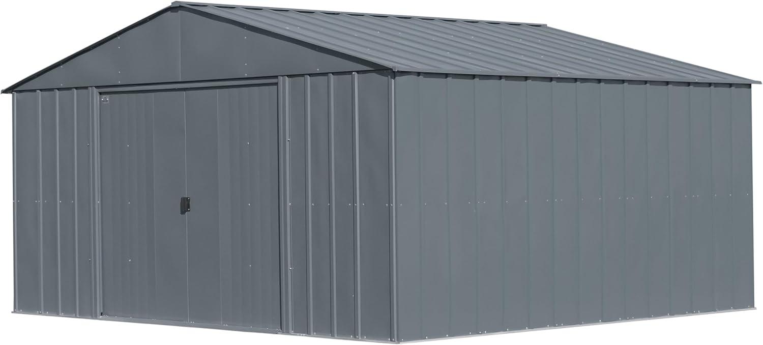 12 ft. W x 12 ft. D Galvanized Steel Storage Shed