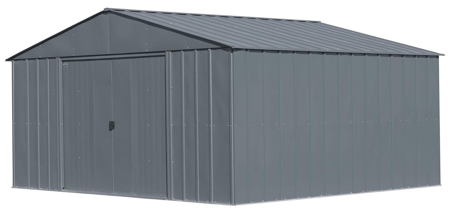 12 ft. W x 12 ft. D Galvanized Steel Storage Shed