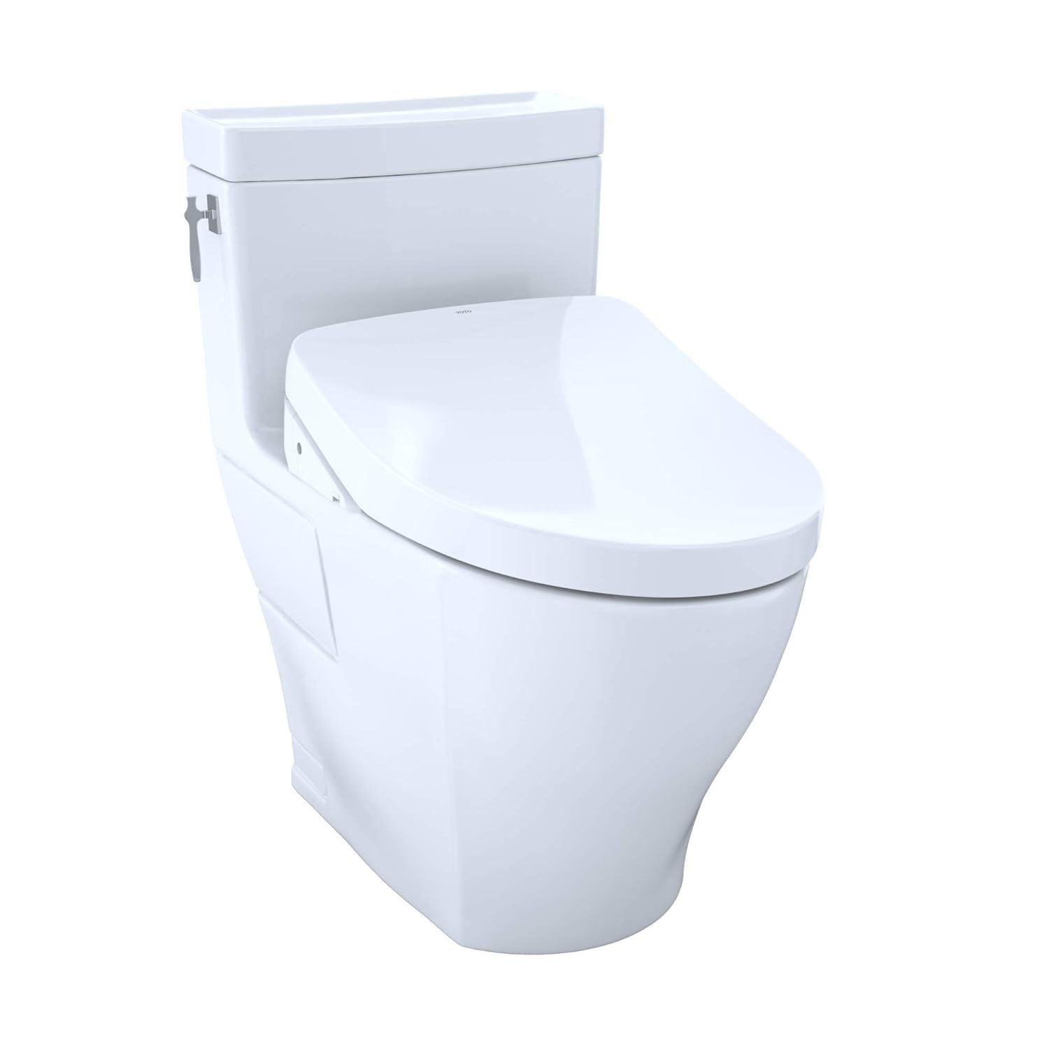 Aimes® 1.28 GPF Elongated One-Piece Toilet with S500e Electronic Bidet Seat