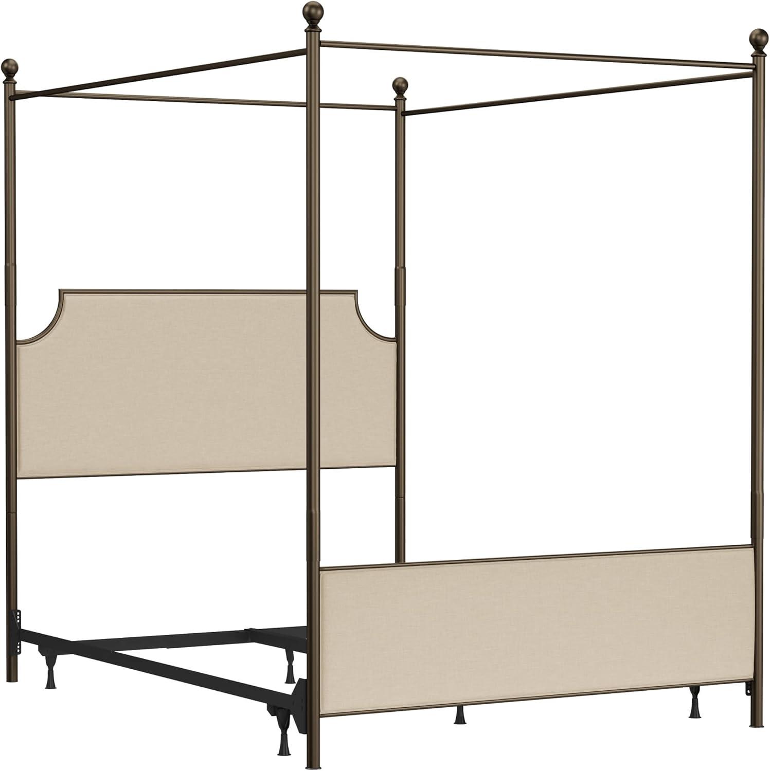 Aasif Upholstered Metal Canopy Bed