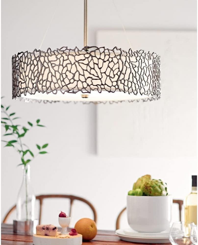 Silver Coral 4 Light Chandelier / Pendant Clasic Pewter