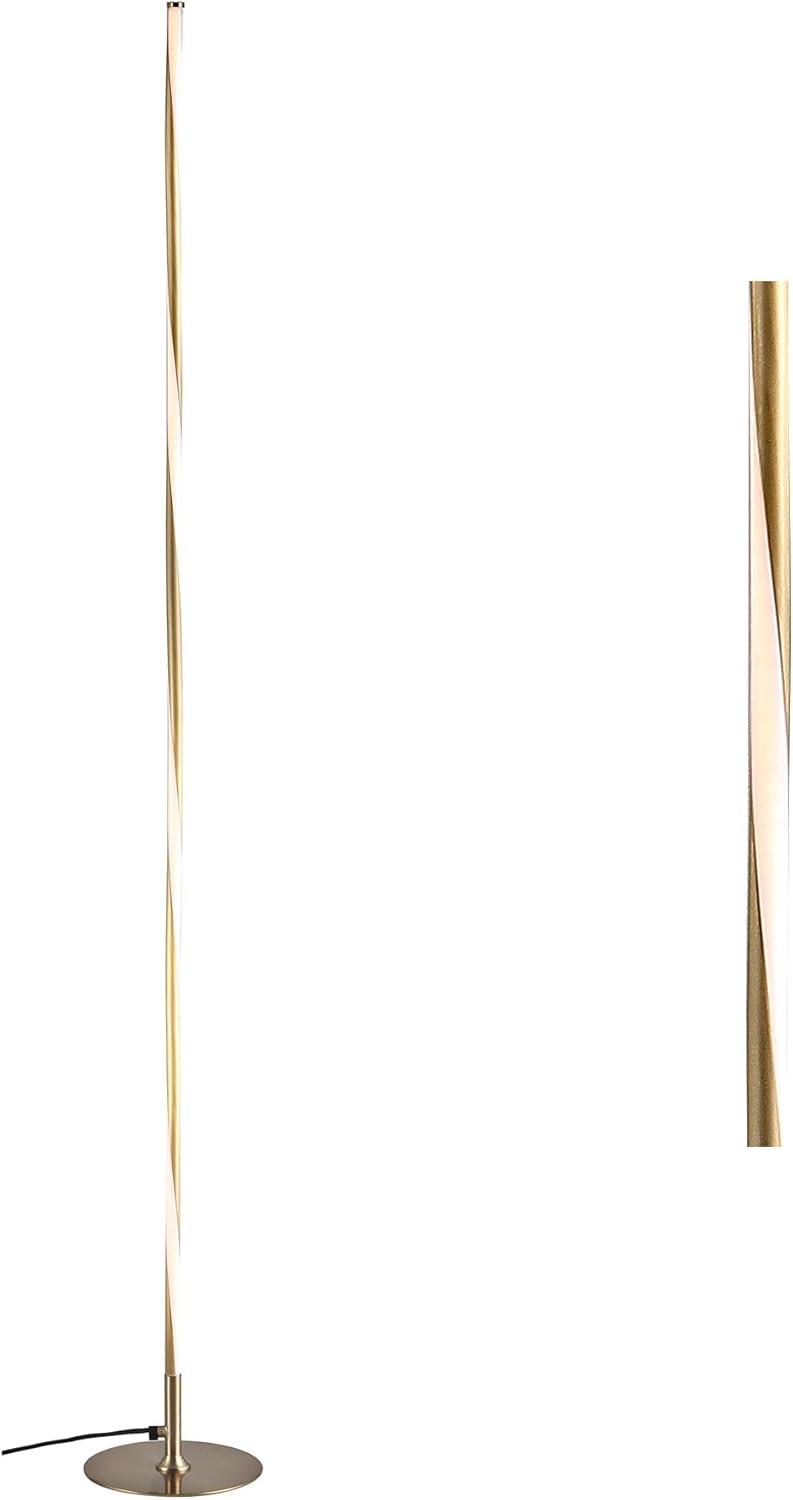 Pilar 63.75" Polished Gold Metal Arc Floor Lamp