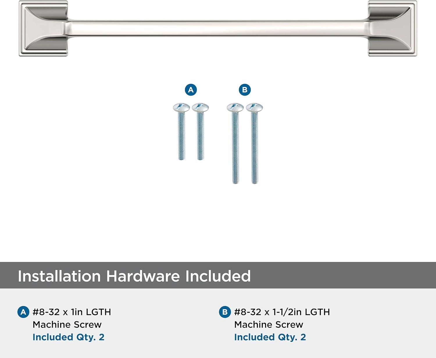 Amerock Exceed 6-5/16 inch (160mm) Center-to-Center Polished Nickel Cabinet Pull