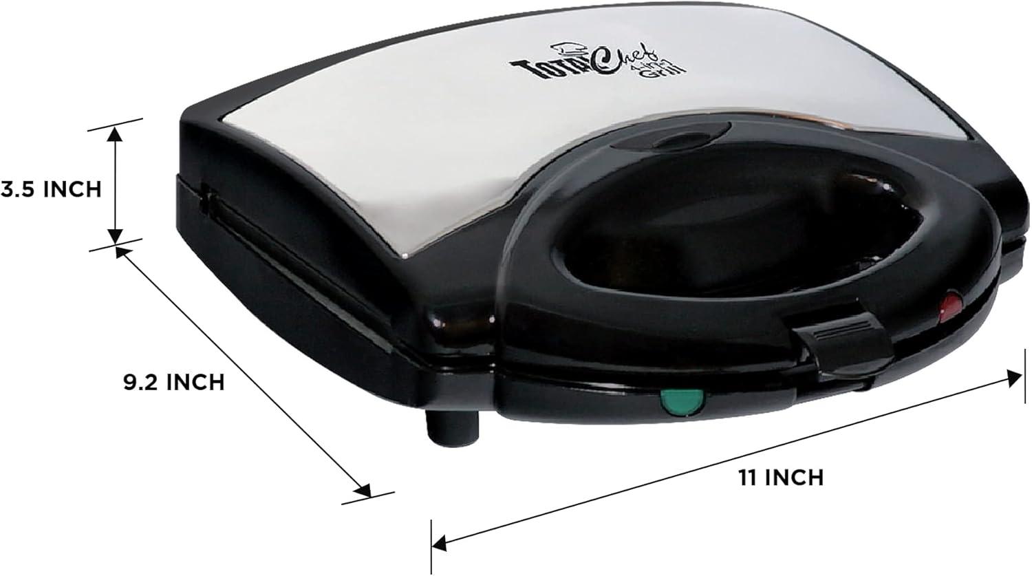 Total Chef Total Chef Electric Griddle Waffle Maker Sandwich Press Open