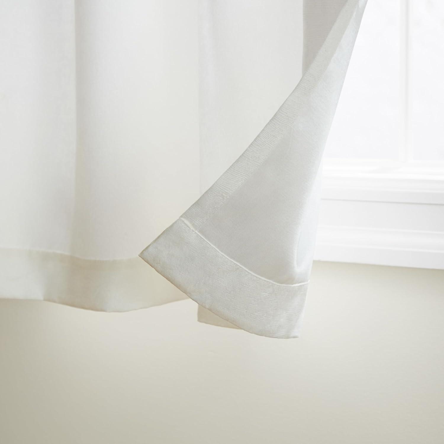 Exclusive Home Oxford Textured Sateen Thermal Room Darkening Grommet Top Window Curtain Panel Pair