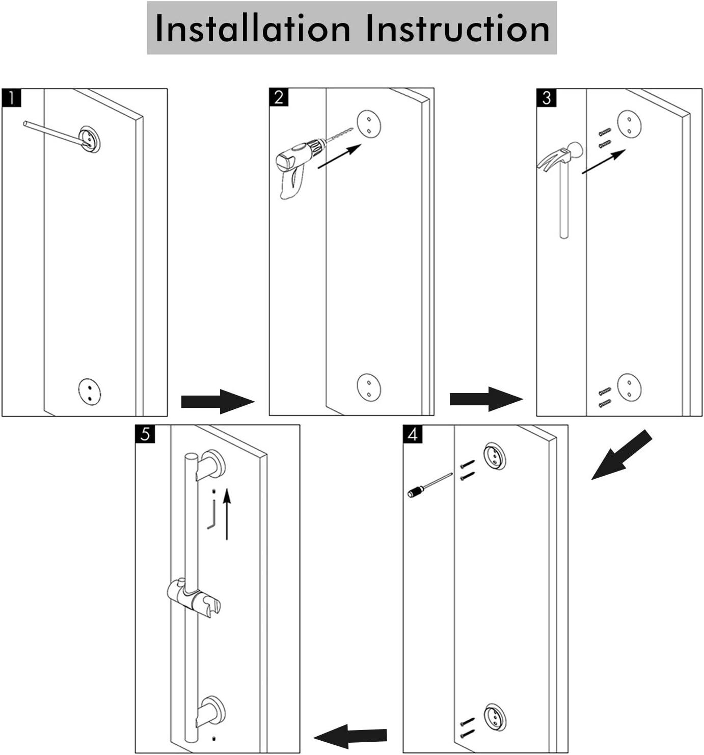 5-Spray Multifunction Deluxe Wall Bar Shower Kit with Hand Shower in Polished Chrome