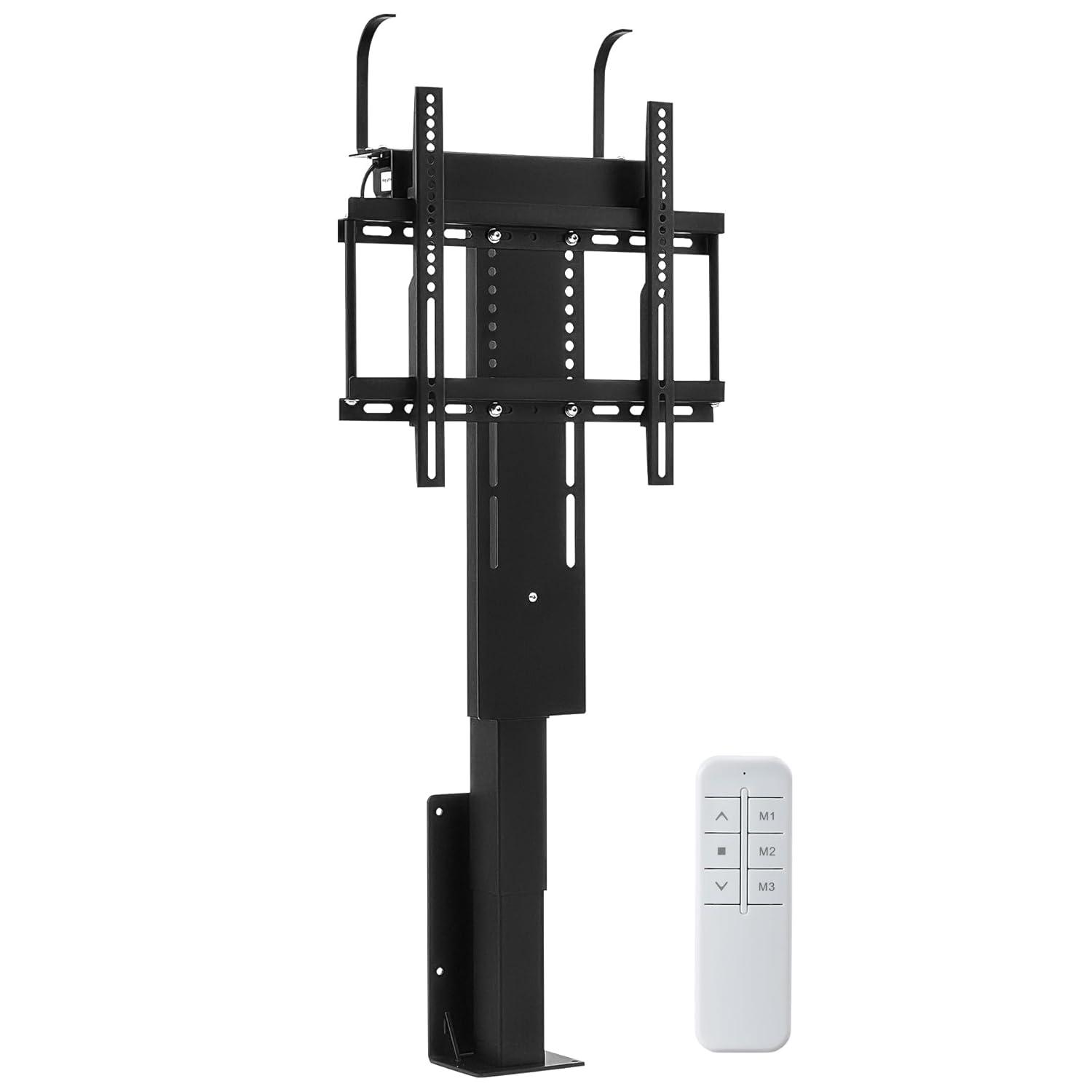 Black Motorized TV Lift for 32" to 70" TVs with Remote Control