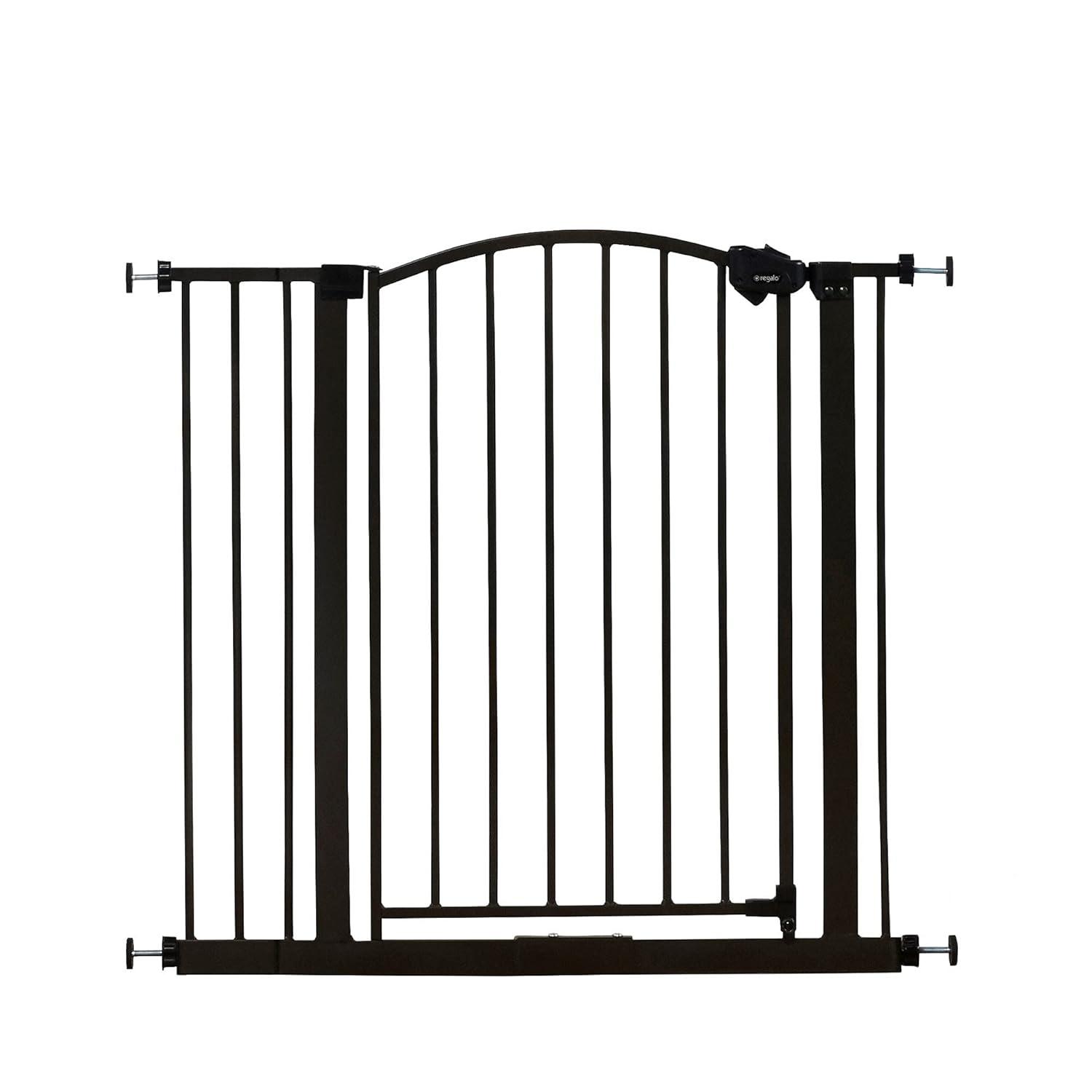 Bronze Arched Metal Retractable Baby Safety Gate