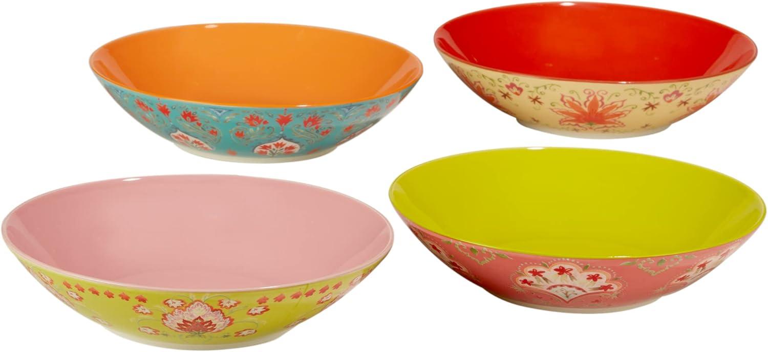 Certified International Francesca Set Of 4 Soup Bowl 4 Asst