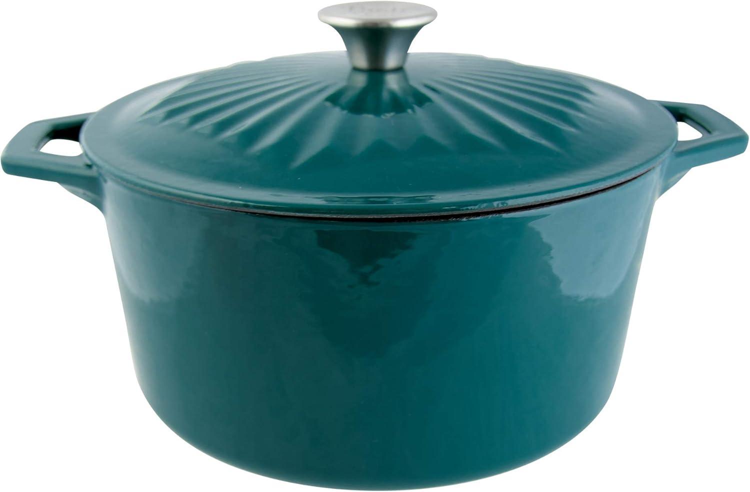 Sea Green 5-Quart Enameled Cast Iron Dutch Oven with Lid