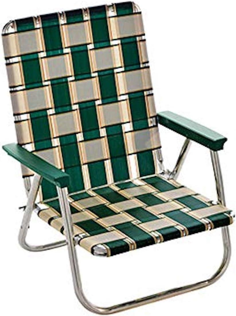 Lawn Chair USA Folding Aluminum Beach Webbed Chair (Charleston)