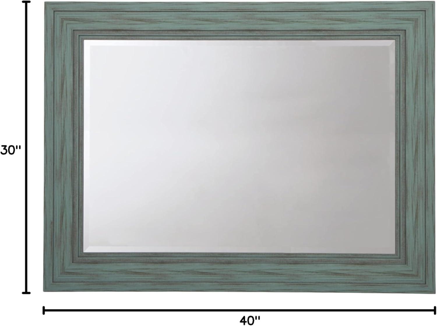 Signature Design by Ashley Casual Jacee Accent Mirror  Antique Teal