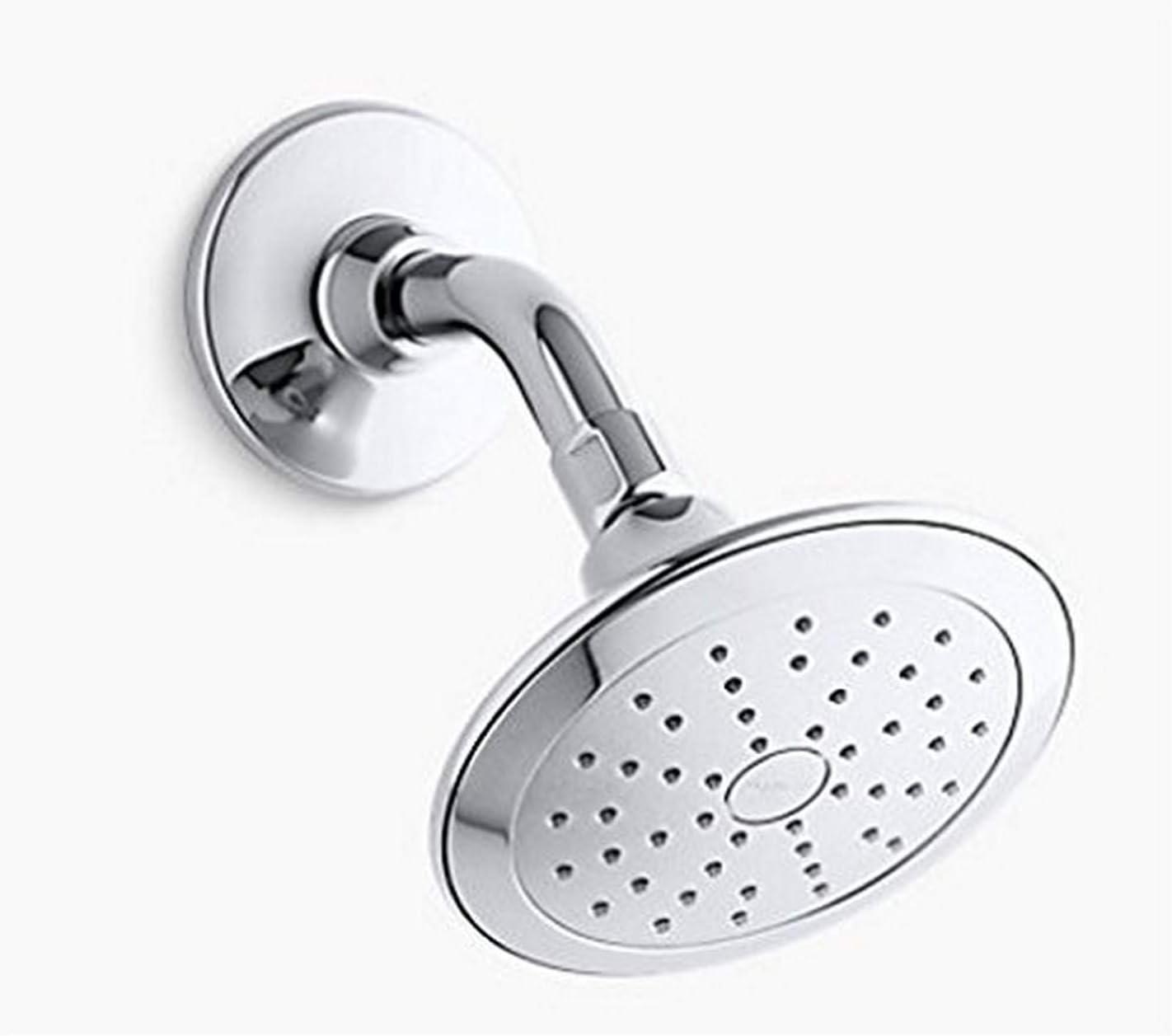 Polished Chrome Single-Function Wall Mounted Showerhead