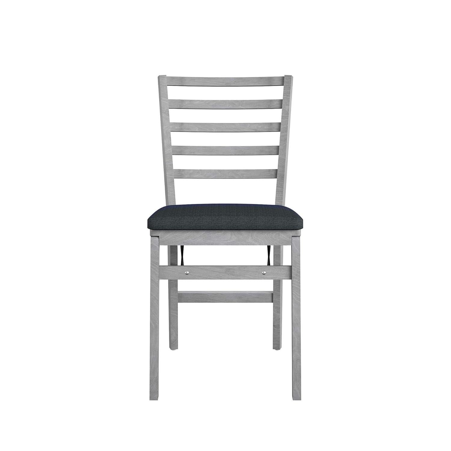 COSCO COSCO Contoured Back Wood Folding Chair with Fabric Seat (Set of 2)