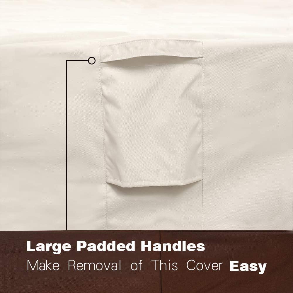 Large Beige and Brown Waterproof Patio Sofa Cover