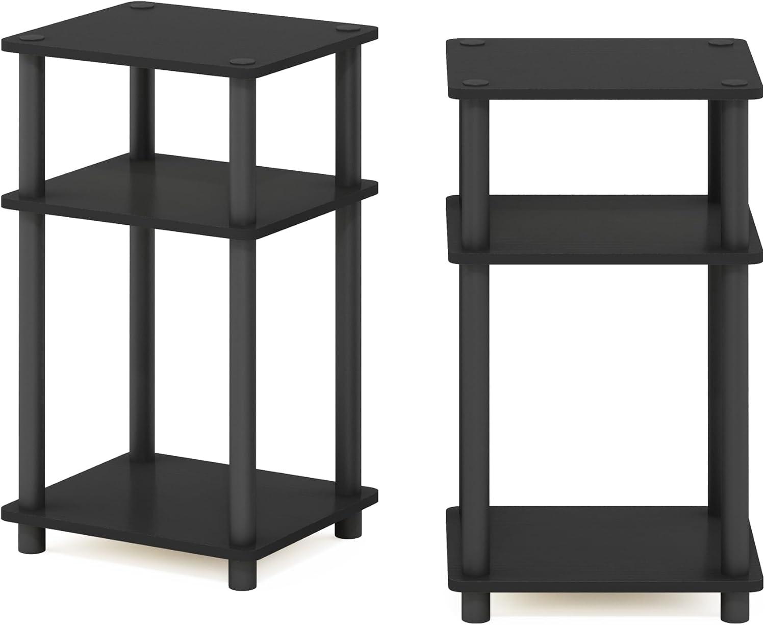 Americano Black Rectangular Wood End Table 2-Pack