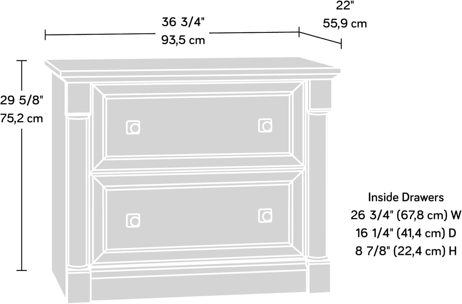 Glacier Oak 2-Drawer Lateral Legal Size File Cabinet