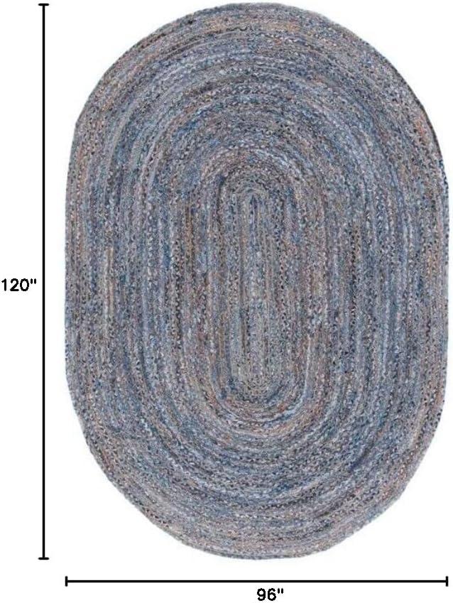 Cape Cod CAP202 Woven Indoor Area Rug - Blue/Natural - 8'x10' Oval - Safavieh