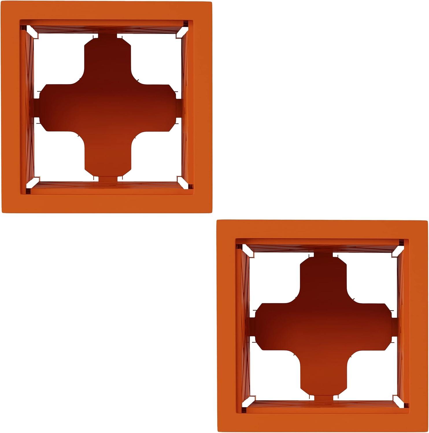 Terracotta Square Lattice Outdoor Planter Boxes Set of 2