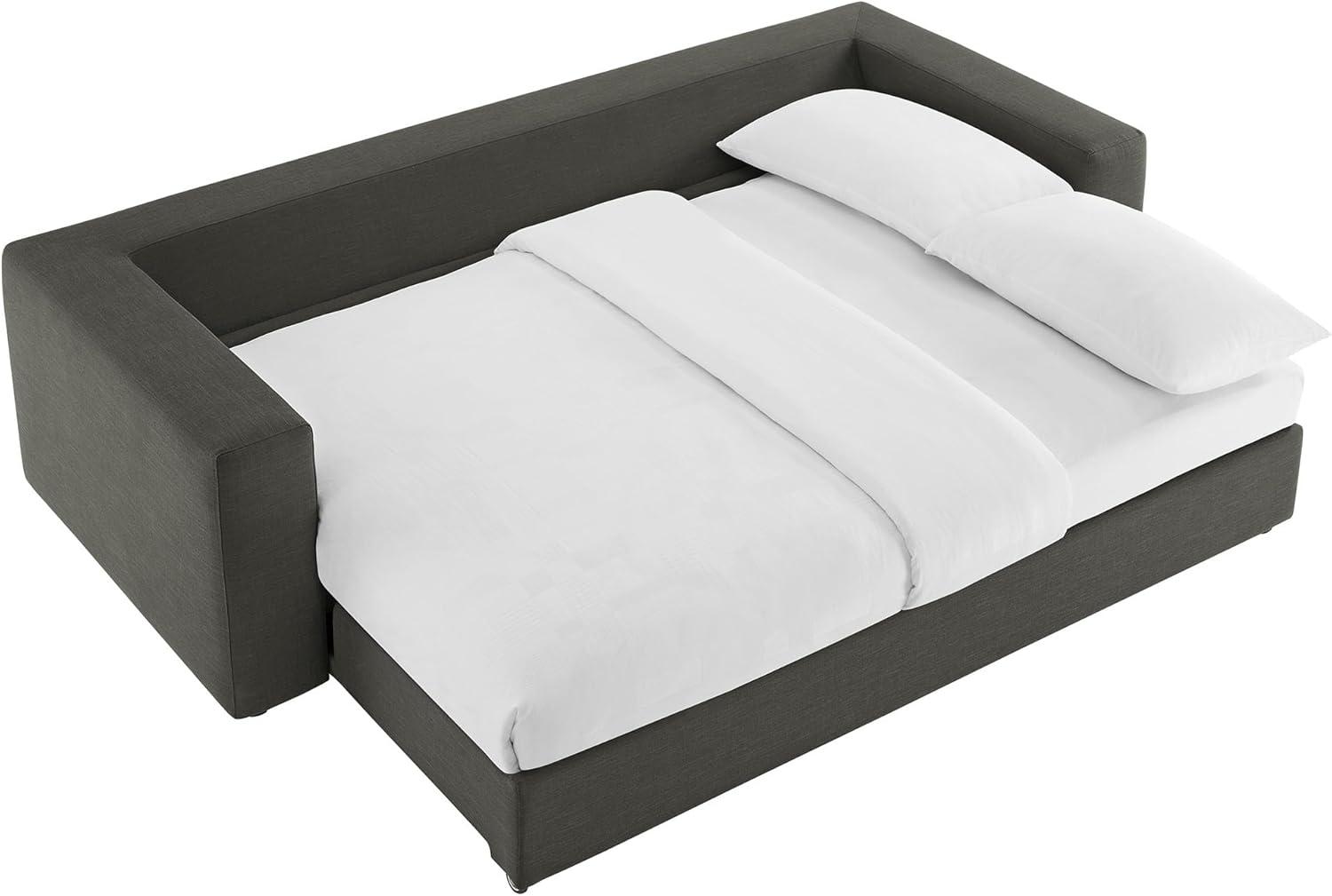 Modway Commix Down Filled Overstuffed Sleeper Sofa In Pure White
