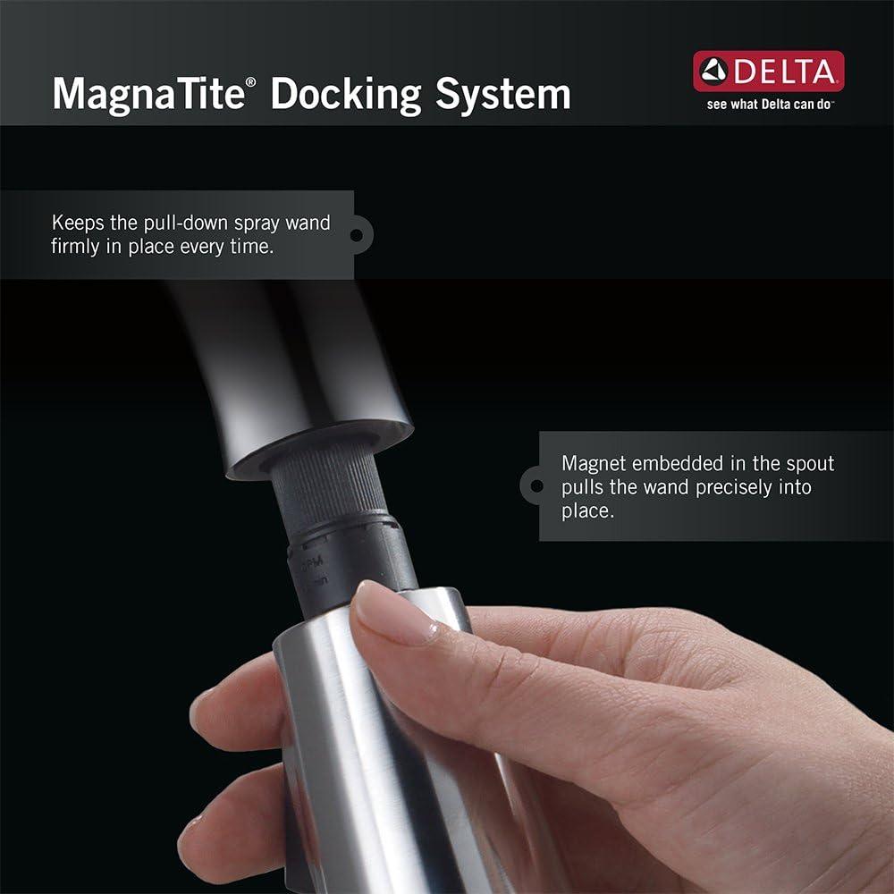 Delta Leland Bar Faucet with MagnaTite Docking, Diamond Sealand Touch Clean Technologies, Available in Various Colors