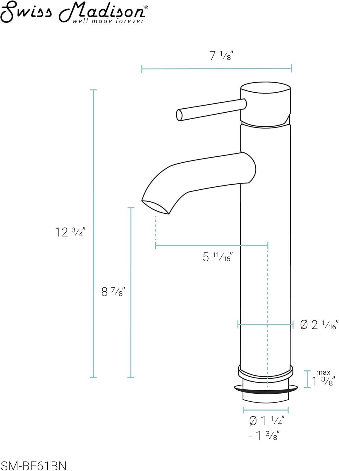 Ivy Single Hole, Single-Handle, High Arc Bathroom Faucet in Brushed Nickel