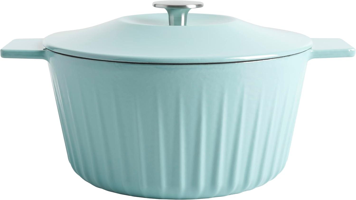 Martha Stewart 5 qt. Non-Stick Cast Iron Round Dutch Oven