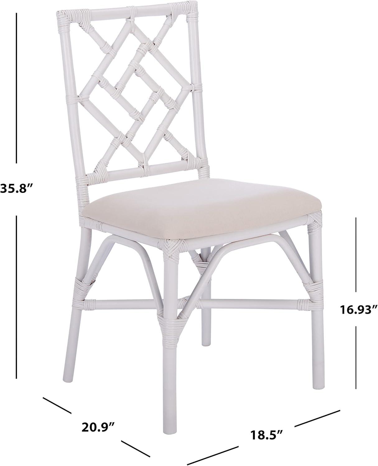 Bhumi Accent Chair W/ Cushion (Set of 2) - ACH6509 - White/White - Safavieh