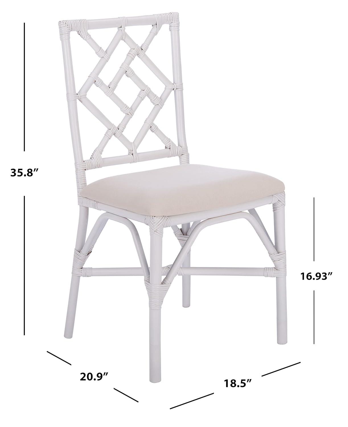 Bhumi Accent Chair W/ Cushion (Set of 2) - ACH6509 - White/White - Safavieh