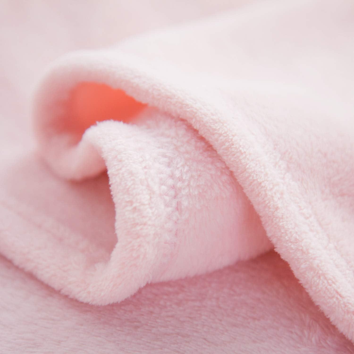 Cozy Comfort Fleece Bed Blankets Queen Size Pink - Soft Lightweight Plush Fuzzy Cozy Blanket, 90X90 inches