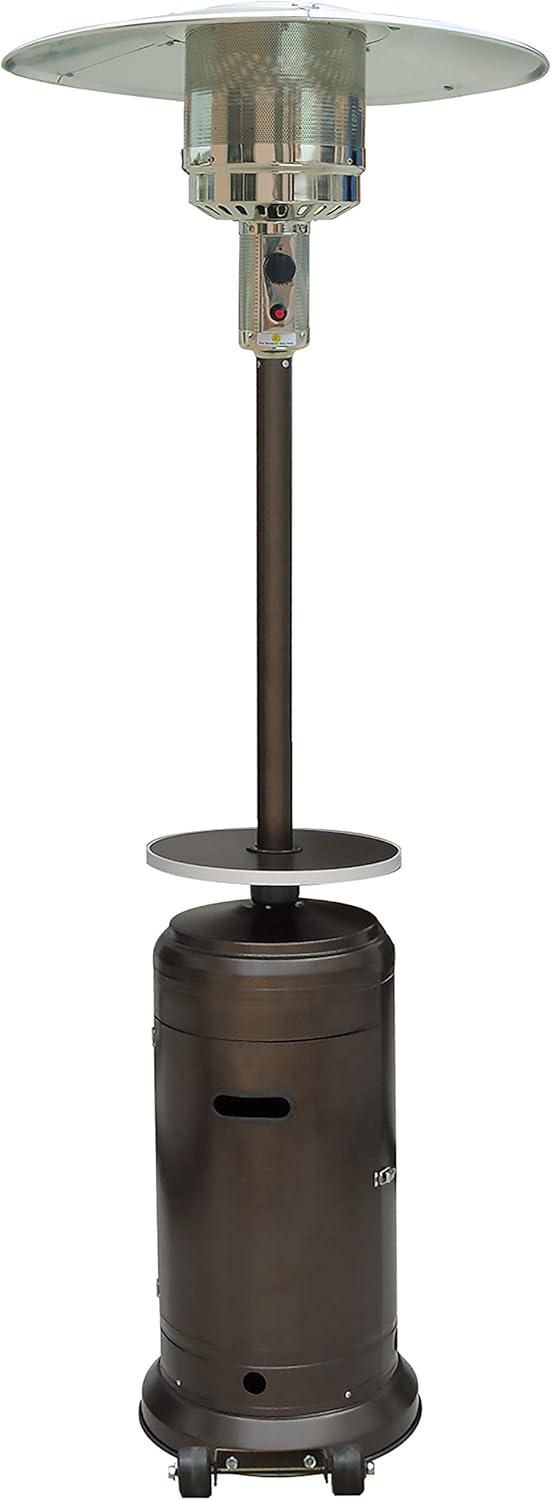 Hanover 7-Ft. 48,000 BTU Steel Propane Patio Heater in Bronze, Umbrella Style Gas Outdoor Heater for Deck or Patio, H001BR