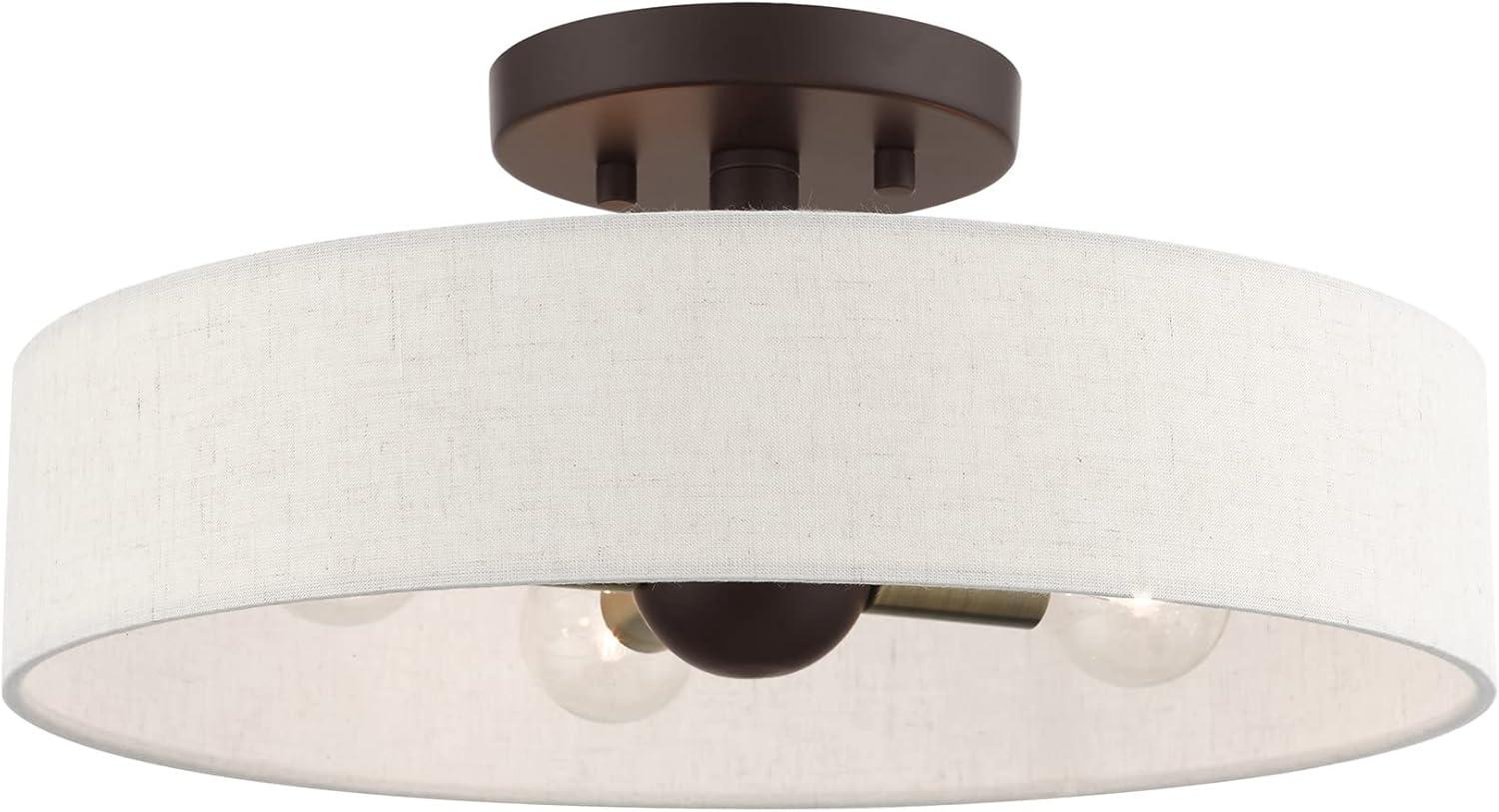 Livex Lighting Venlo 4 - Light Semi-Flush Mount in  Bronze/Antique Brass