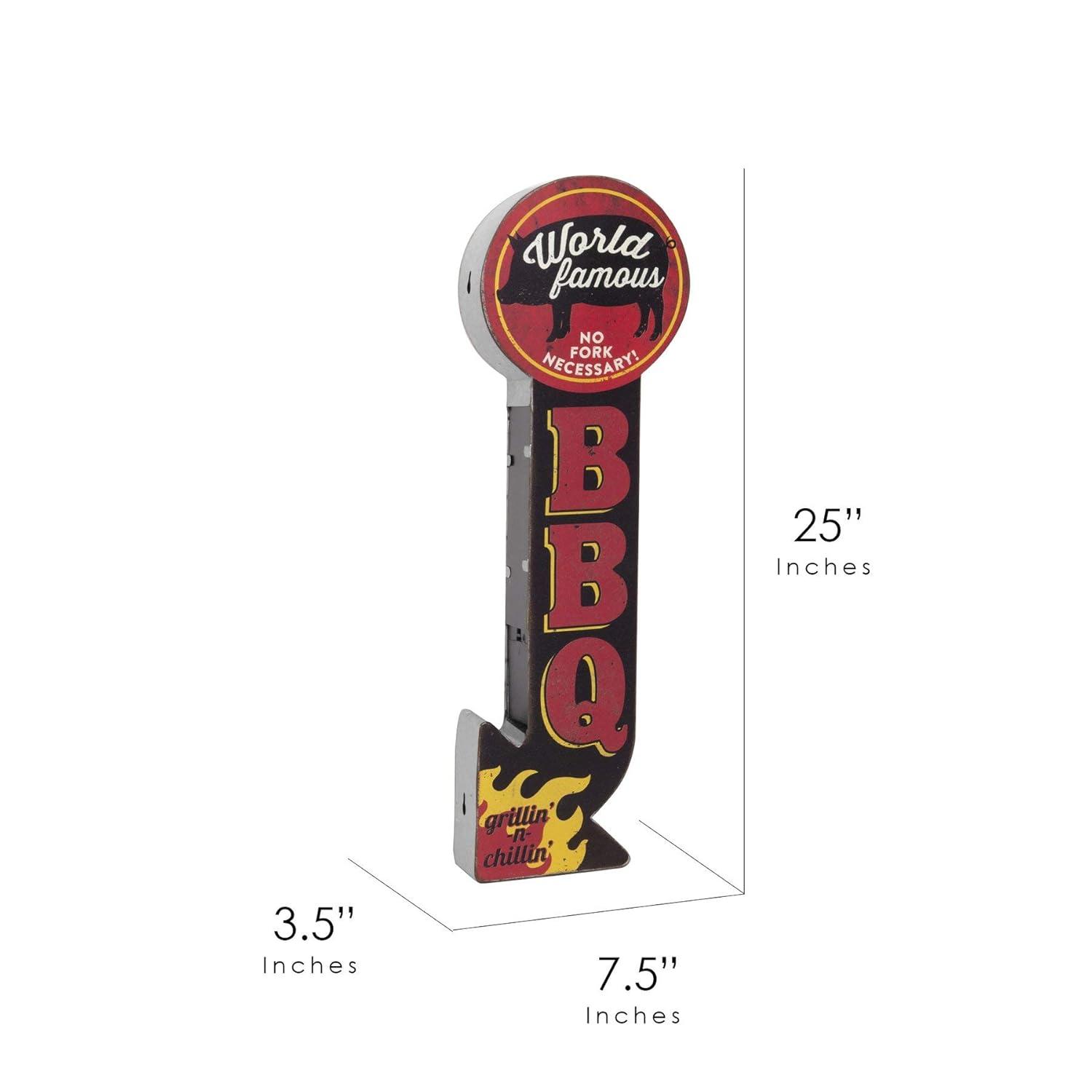 Famous LED BBQ Vintage Marquee Off the Wall Sign - American Art Decor