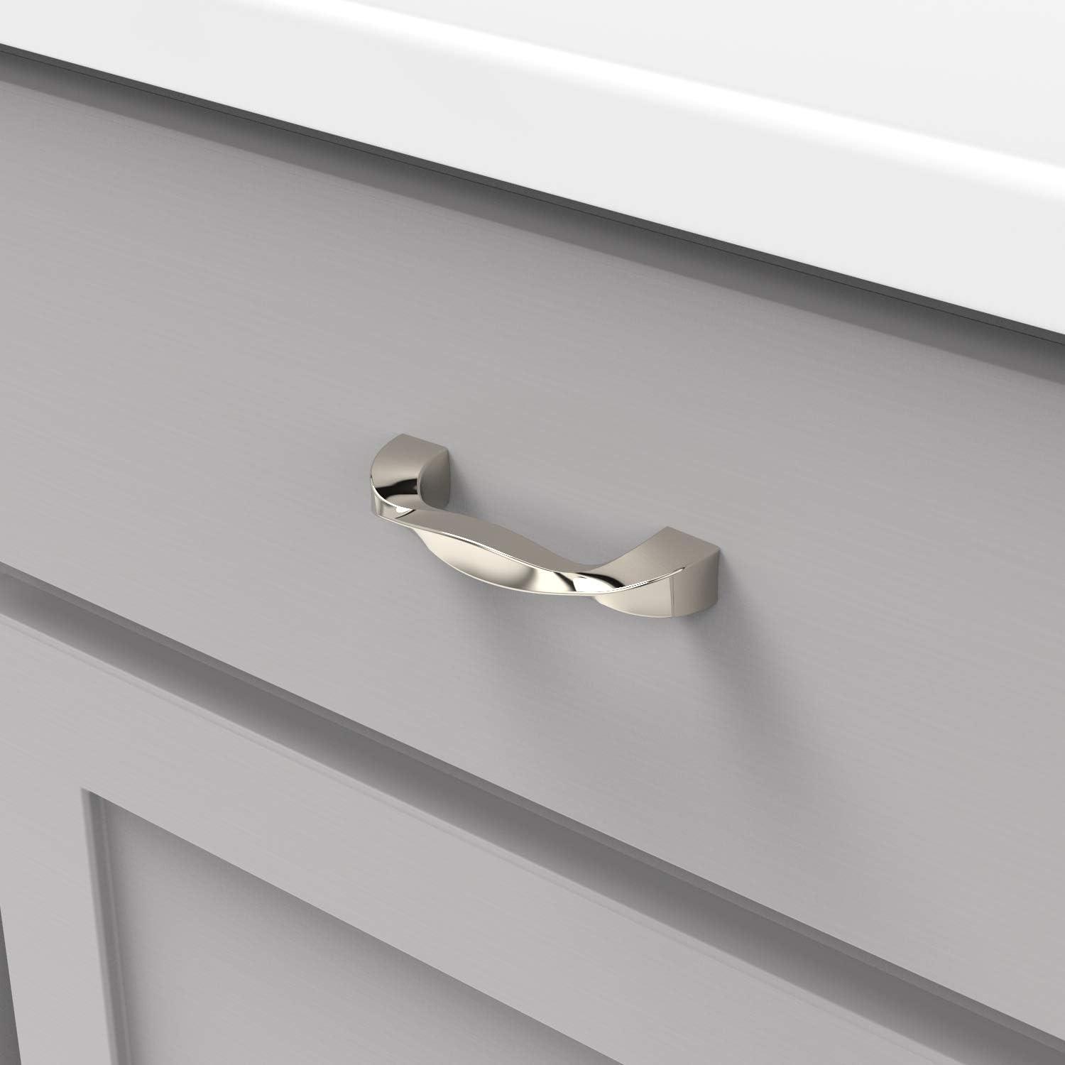 Twist Kitchen Cabinet Handles, Solid Core Drawer Pulls for Cabinet Doors, 5-1/16" (128mm)