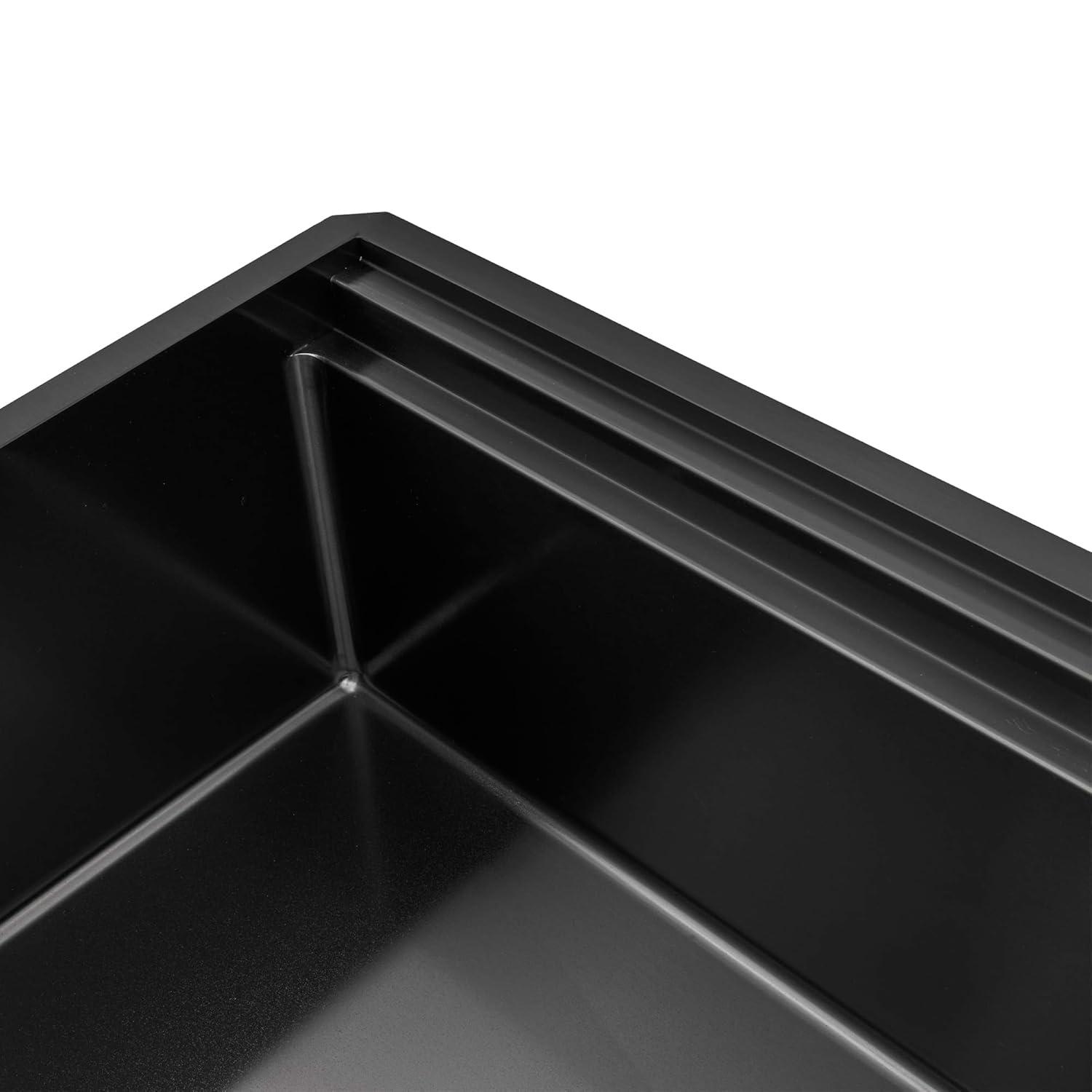 Ruvati Ruvati 20 x 14 inch Semi-Recessed Drop-in Topmount Rectangular Bathroom Sink RVH6222BL